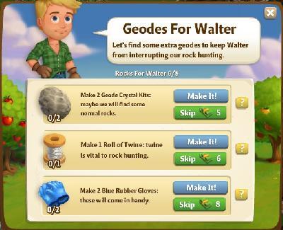 farmville 2 rocks for walter: geodes for walter rewards, bonus