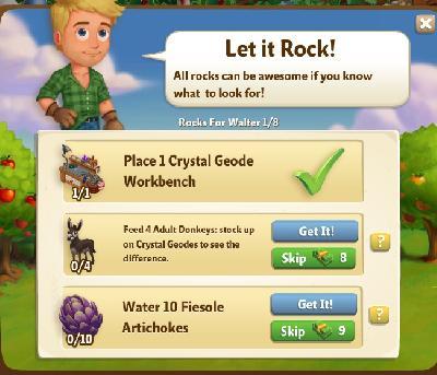 farmville 2 rocks for walter: let it rock rewards, bonus