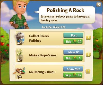 farmville 2 rocks for walter: polishing a rock rewards, bonus