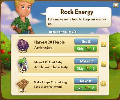 farmville 2 rocks for walter: rock energy rewards, bonus