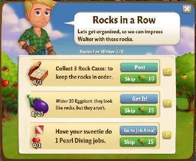 farmville 2 rocks for walter: rocks in a row rewards, bonus