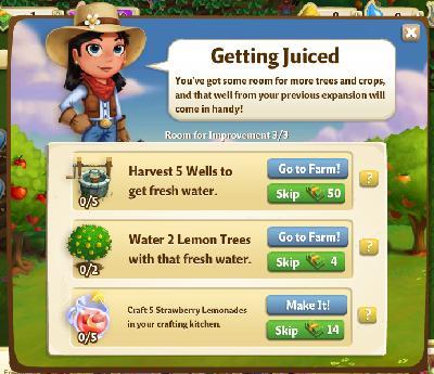 farmville 2 room for improvement: getting juiced rewards, bonus