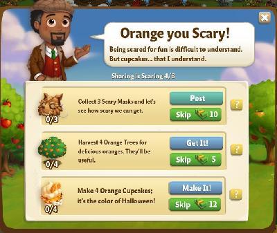 farmville 2 sharing is scaring: orange you scary rewards, bonus