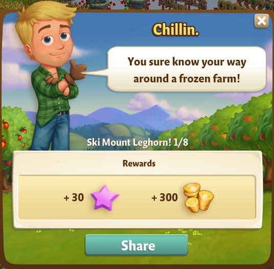 farmville 2 ski mount leghorn: ski time rewards, bonus