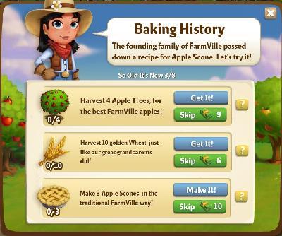farmville 2 so old it's new: baking history rewards, bonus