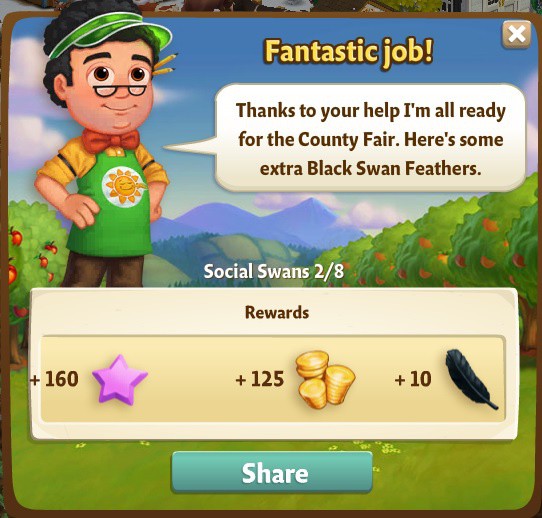 farmville 2 social swans: the county faire countdown rewards, bonus