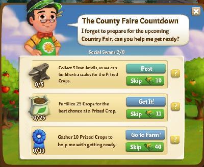 farmville 2 social swans: the county faire countdown rewards, bonus