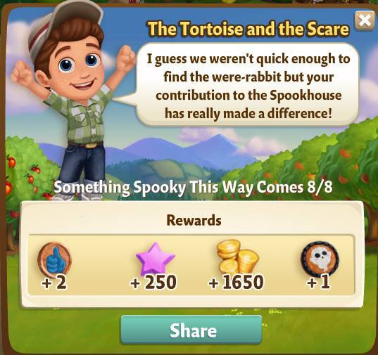 farmville 2 something spooky this way comes: hare-raising horrors rewards, bonus