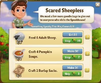 farmville 2 something spooky this way comes: scared sheepless rewards, bonus