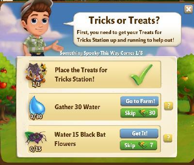 farmville 2 something spooky this way comes: tricks or treats rewards, bonus