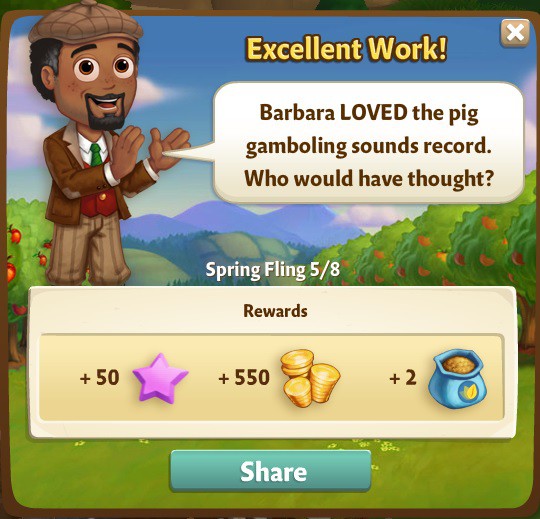 farmville 2 spring fling: setting the mood rewards, bonus