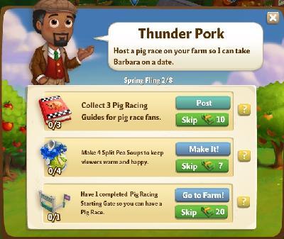 farmville 2 spring fling: thunder pork rewards, bonus