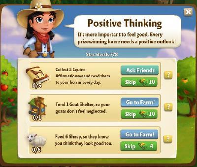 farmville 2 star steeds: positive thinking part 7 of 8 rewards, bonus