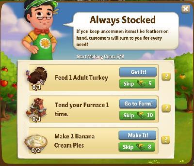 farmville 2 start making cents: always stocked rewards, bonus