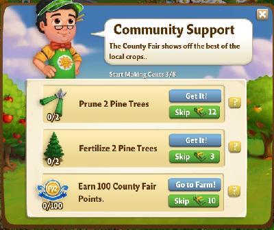 farmville 2 start making cents: community support rewards, bonus