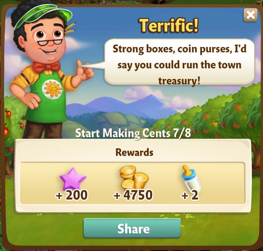 farmville 2 start making cents: rainy day fund rewards, bonus