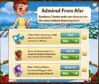 farmville 2 swanning around: admired from afar rewards, bonus