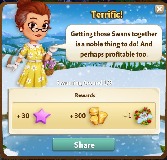 farmville 2 swanning around: it takes two rewards, bonus