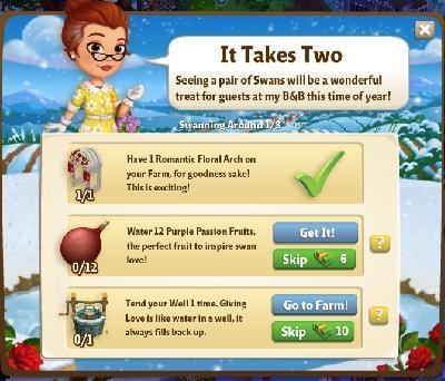 farmville 2 swanning around: it takes two rewards, bonus