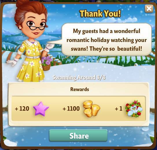farmville 2 swanning around: parting gifts rewards, bonus
