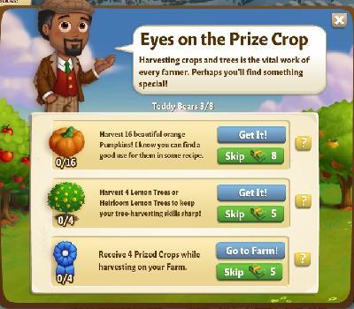 farmville 2 teddy bears: eyes on the prize crop rewards, bonus