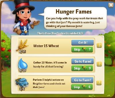 farmville 2 thats how the cookie crumbles: hunger fames rewards, bonus