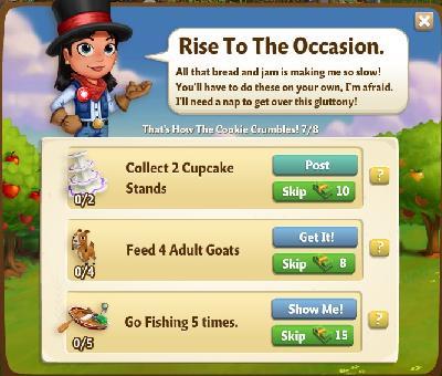 farmville 2 thats how the cookie crumbles: rise to the occasion rewards, bonus