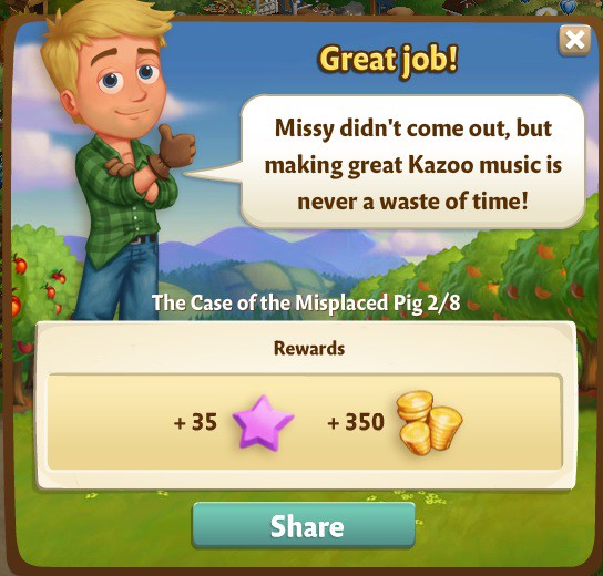 farmville 2 the case of the misplaced: play for piggy rewards, bonus