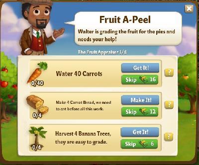farmville 2 the fruit appraiser: fruit a-peel rewards, bonus