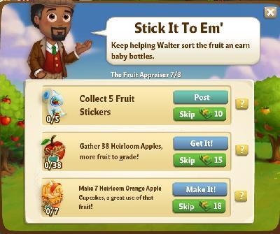 farmville 2 the fruit appraiser: stick it to em rewards, bonus