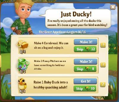 farmville 2 the great appaloosa logjam: just ducky rewards, bonus