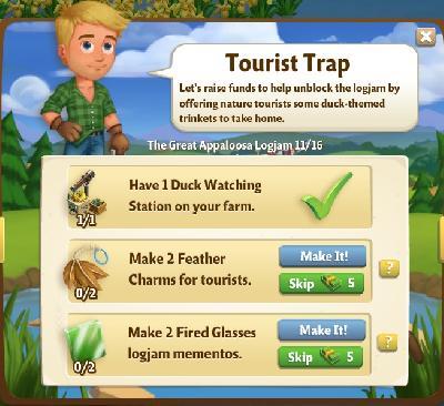 farmville 2 the great appaloosa logjam: tourist trap rewards, bonus