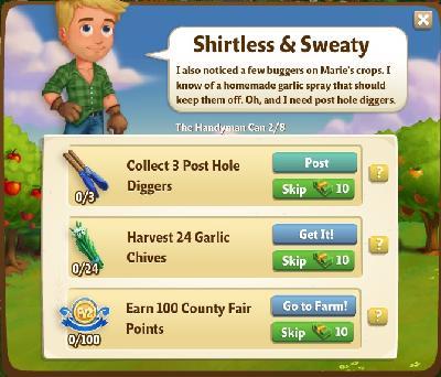 farmville 2 the handyman can: shirtless and sweaty rewards, bonus