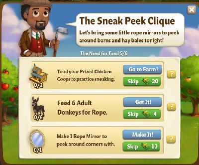 farmville 2 the need for feed: the sneak peek clique rewards, bonus