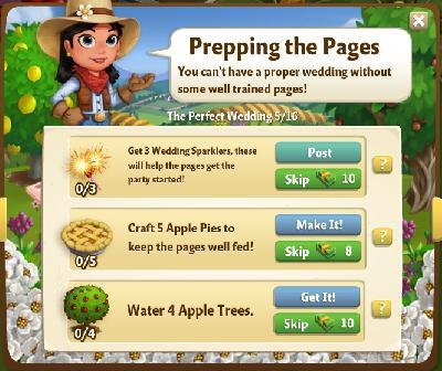 farmville 2 the perfect wedding: prepping the pages rewards, bonus