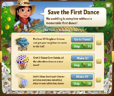 farmville 2 the perfect wedding: save the first dance rewards, bonus