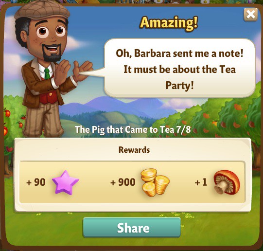 farmville 2 the pig that came to tea: in your vase rewards, bonus
