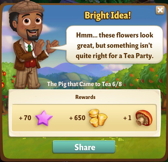 farmville 2 the pig that came to tea: sunflower side up rewards, bonus