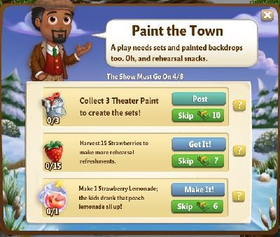 farmville 2 the show must go on: paint the town rewards, bonus