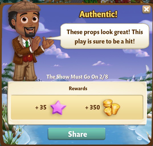 farmville 2 the show must go on: prop it up rewards, bonus