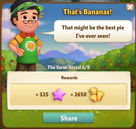 farmville 2 the swan social: an a-peel-ing recipe rewards, bonus