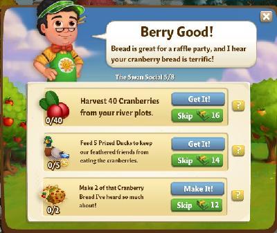 farmville 2 the swan social: berry good rewards, bonus