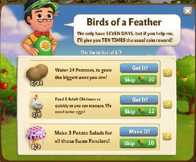 farmville 2 the swan social: birds of a feather rewards, bonus