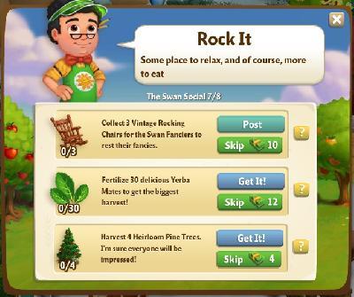 farmville 2 the swan social: rock it rewards, bonus