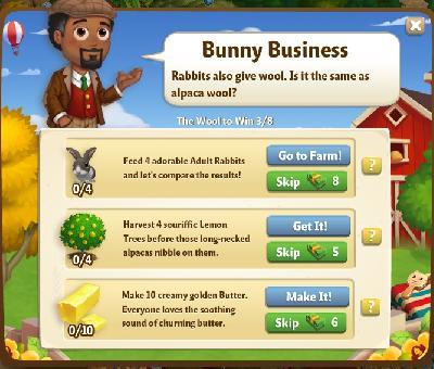 farmville 2 the wool to win: bunny business rewards, bonus