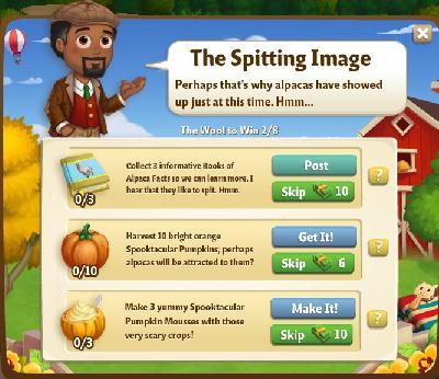 farmville 2 the wool to win: the spitting image rewards, bonus