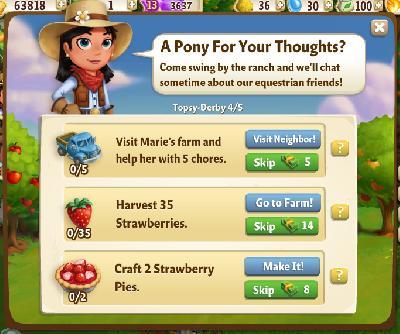 farmville 2 topsy-derby: a pony for your thoughts rewards, bonus