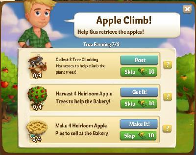 farmville 2 tree farming: apple climb rewards, bonus