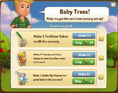 farmville 2 tree farming: baby trees rewards, bonus