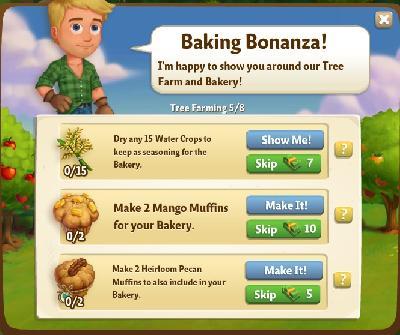 farmville 2 tree farming: baking bonanza rewards, bonus